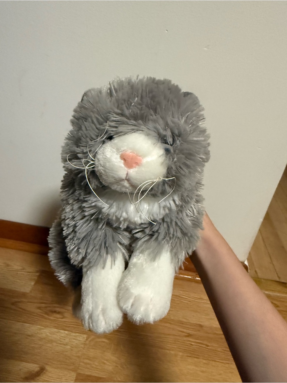 Boscov's Kids Gray Cat Plush Stuffed Animal Toy Realistic 12” Rare HTF